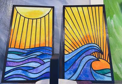 Sunrise Sunset wall hangings